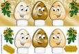toony face christmas gold/cream lightbulbs with hollyl DL