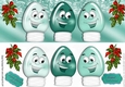 toony face christmas turq lightbulbs with hollyl DL