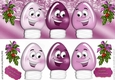 toony face christmas pink lightbulbs with hollyl DL