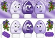 toony face christmas purple lightbulbs with hollyl DL