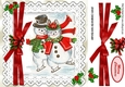 I do love to skate with you! lovely snowmen 8x8