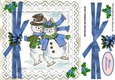 I do love to skate with you! lovely snowmen in blue 8x8