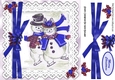 I do love to skate with you! lovely snowmen in royal blue 8x8