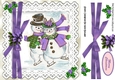I do love to skate with you! lovely snowmen in purple 8x8