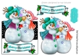 Lovely family of snowmen over the edge