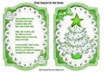 Lovely bracket card front of christmas tree in green on lace with insert