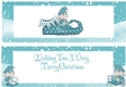 playful elves in blue with snow DL Insert