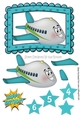 Lovely Toony Aeroplane in turq