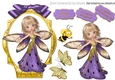 sweet little faerie with bumble bee and butterflies with lilac bow