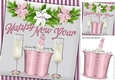Lovely pink champagne with glasses to celebrate the new year 8x8