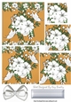 Pretty gold and white flowers with butterflies pyramids