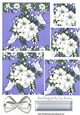 Pretty purple and white flowers with butterflies pyramids