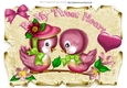 Be my tweet heart! with pretty pink birds and & heart on a scroll A4