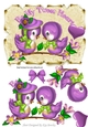 Be my tweet heart! with pretty purple birds and & heart on a scroll