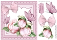 pretty pink roses with butterflies & organza bow