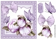 pretty lilac roses, with butterflies & organza bow 