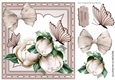 pretty beige roses with butterflies & organza bow