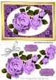 Pretty purple roses with white bow A5