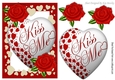 Kiss me heart! with red roses