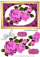 Pretty pink roses with white bow A5