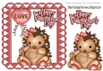 cute hedgehog with love heart