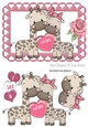 U&ME! Cute pair of Giraffes in heart frame A5