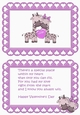 U&ME! Cute pair of Giraffes in purple heart frame A5 Insert