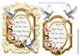 Lily Sympathy gold plaque with doves in ornate frame