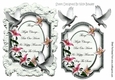 Lily Sympathy silver plaque with doves in ornate frame