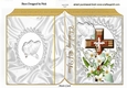 Thinking of you, beautiful gold book with cross & dove A5