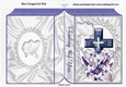 Thinking of you, beautiful blue book with cross & dove A5