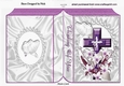Thinking of you, beautiful purple book with cross & dove A5