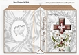 Thinking of you, beautiful brown book with cross & dove A5