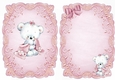 I love my pink fluffy comfort blanket with cute white teddy A5 Insert