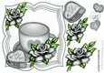 Morning cuppa for the one i love, with silver heart & rose