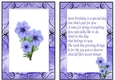 pretty purple flowers A5 Insert