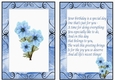 pretty blue flowers A5 Insert
