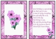 pretty pink flowers A5 Insert