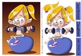 Getting fit for the new year (blue)