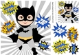 take that! blue wham! zap! pow! batman superhero 8x8