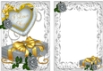Love letters, silver rose and big fur heart I LOVE YOU cardfront/insert