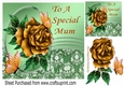 pretty gold rose with butterflies for a special mum