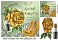Pretty rose with gold shoes and lipstick for a DAUGHTER 8x8