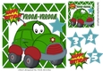 Lilttle green Vroom! Vroom! car with toony face