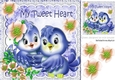 My Tweet Heart! with cute little blue birds and flowers 8x8