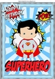 Super boy silver hero to save our day with captions A4