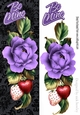 Pretty cascading purple roses with strawberry and black damask tall DL