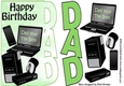 Dad your the best, in green with Computer, mobile lots of Accessories over the edge