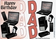 Dad your the best, in peach with Computer, mobile lots of Accessories over the edge