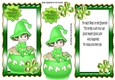 Cute pixie sitting on a pot of gold with cute mouse card front/insert